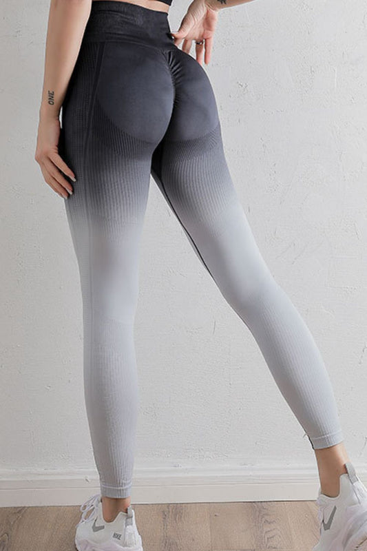 Gradient High Waist Sports Leggings - SKIP - She Keeps It Peachy
