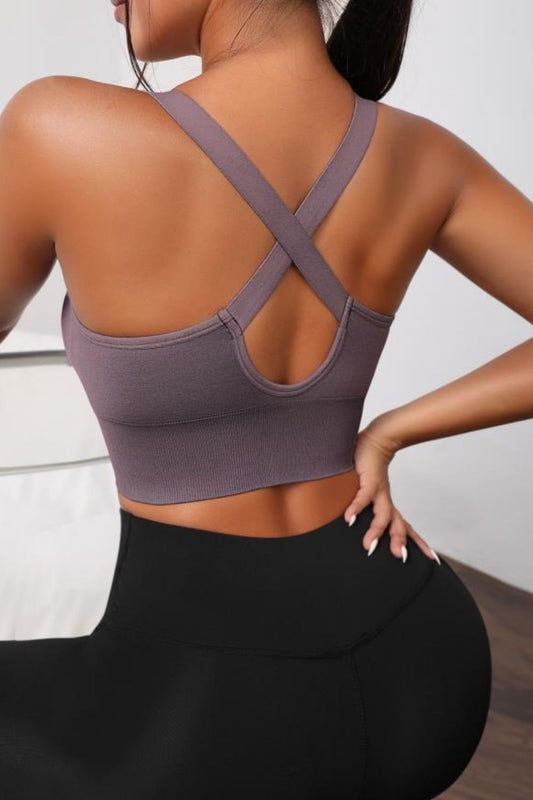 Scoop Neck Long Sports Bra - SKIP - She Keeps It Peachy