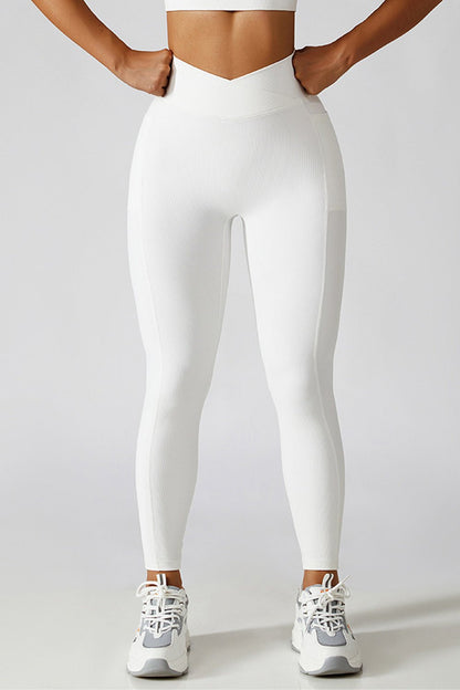 Bae Crossover Waist Leggings - SKIP - She Keeps It Peachy