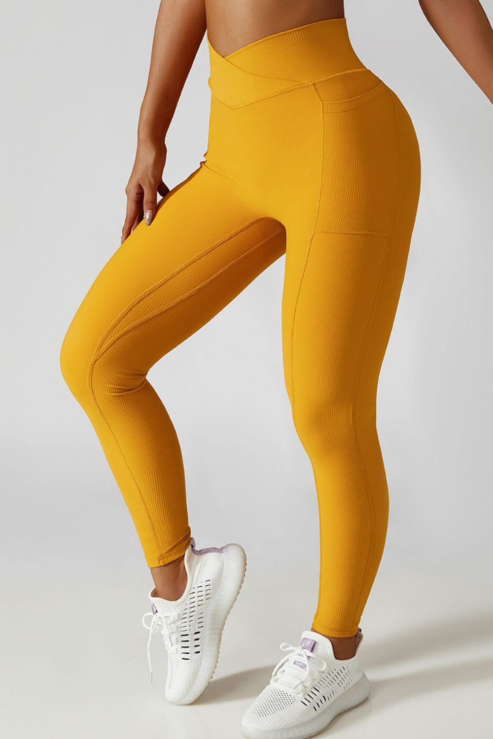 Bae Crossover Waist Leggings - SKIP - She Keeps It Peachy