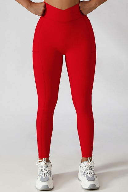 Bae Crossover Waist Leggings - SKIP - She Keeps It Peachy