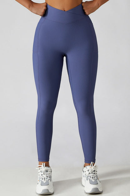 Bae Crossover Waist Leggings - SKIP - She Keeps It Peachy