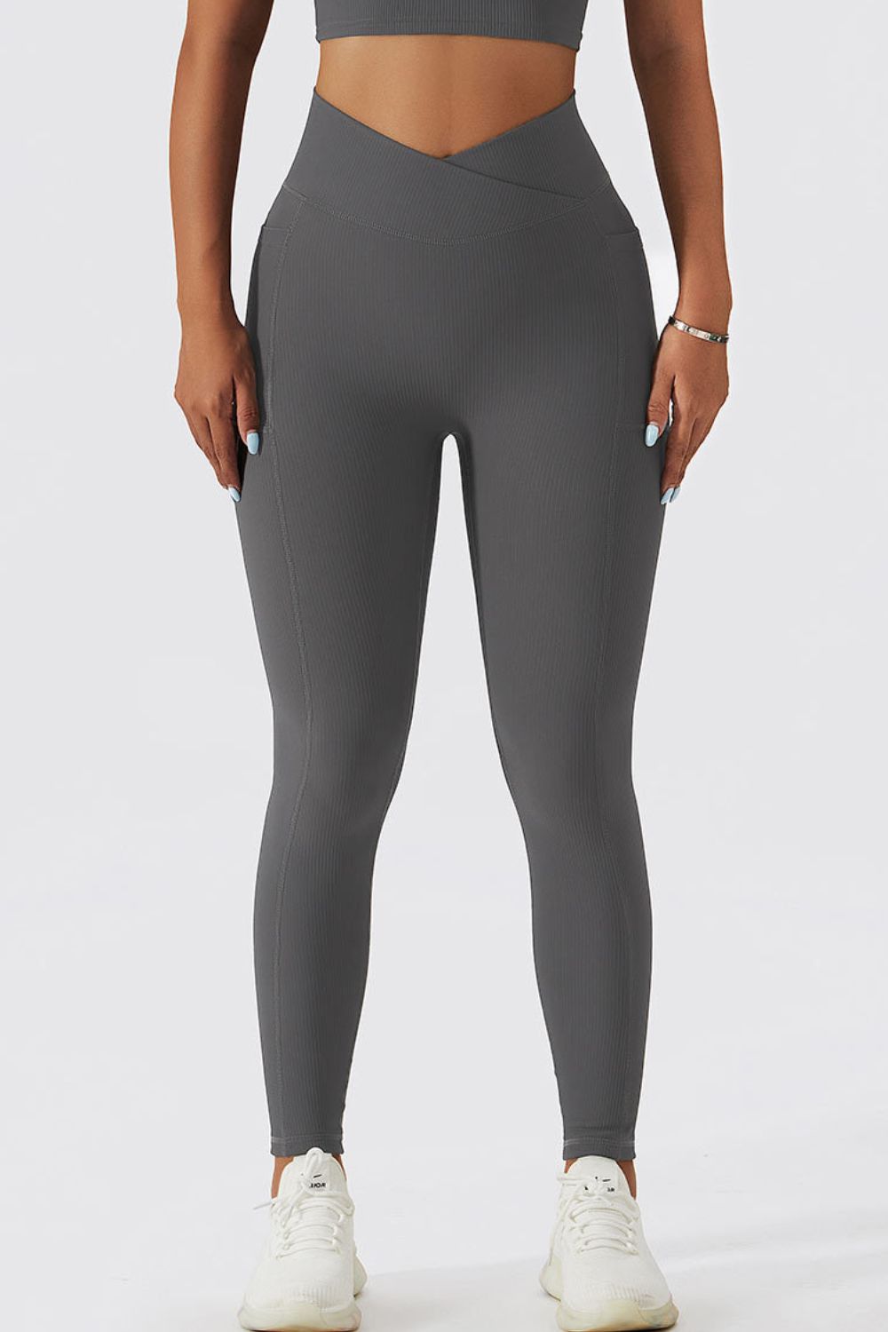 Bae Crossover Waist Leggings - SKIP - She Keeps It Peachy