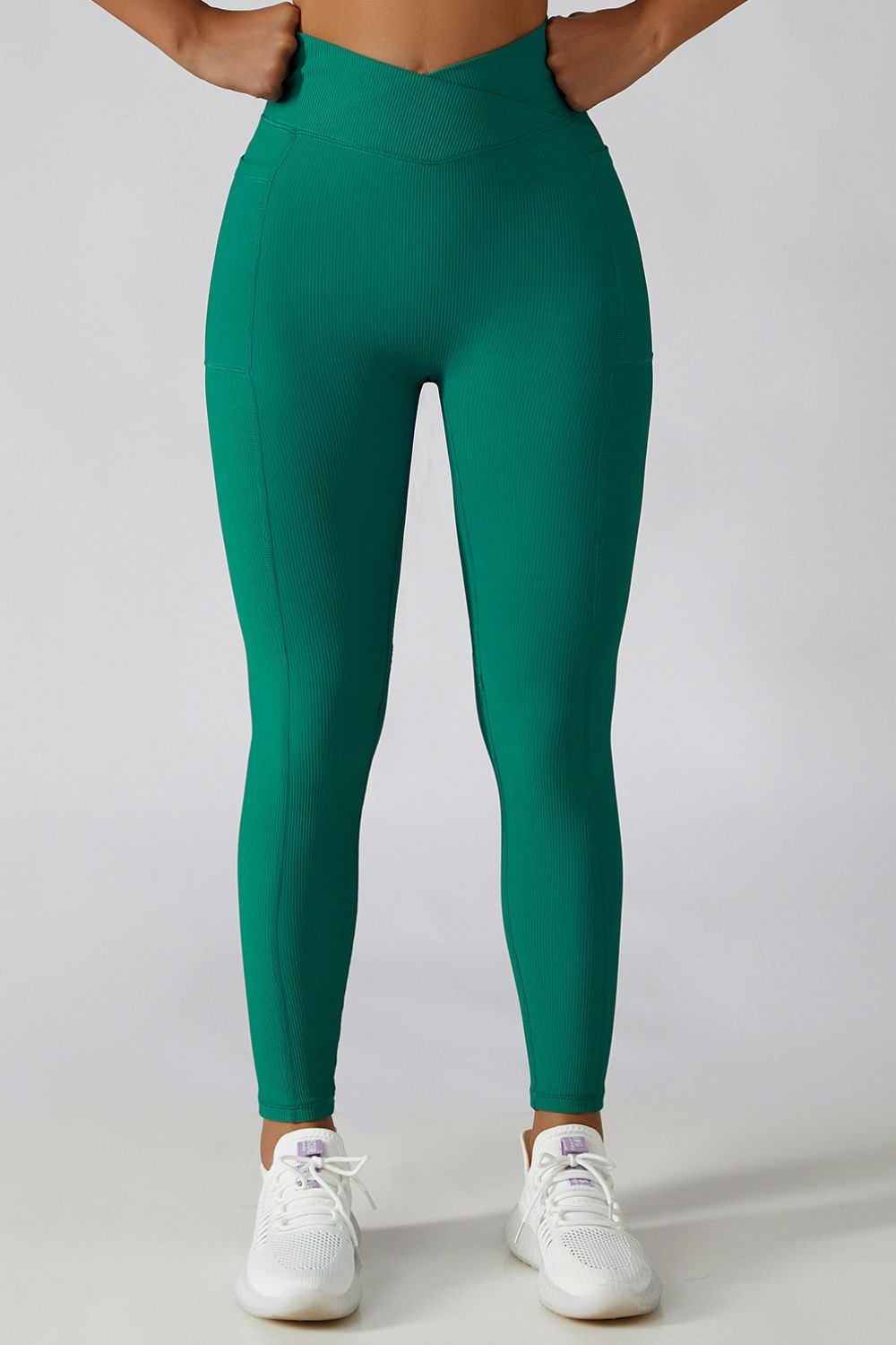 Bae Crossover Waist Leggings - SKIP - She Keeps It Peachy