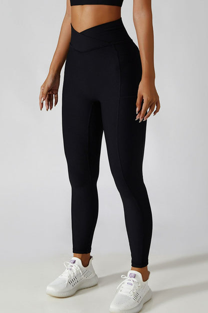 Bae Crossover Waist Leggings - SKIP - She Keeps It Peachy