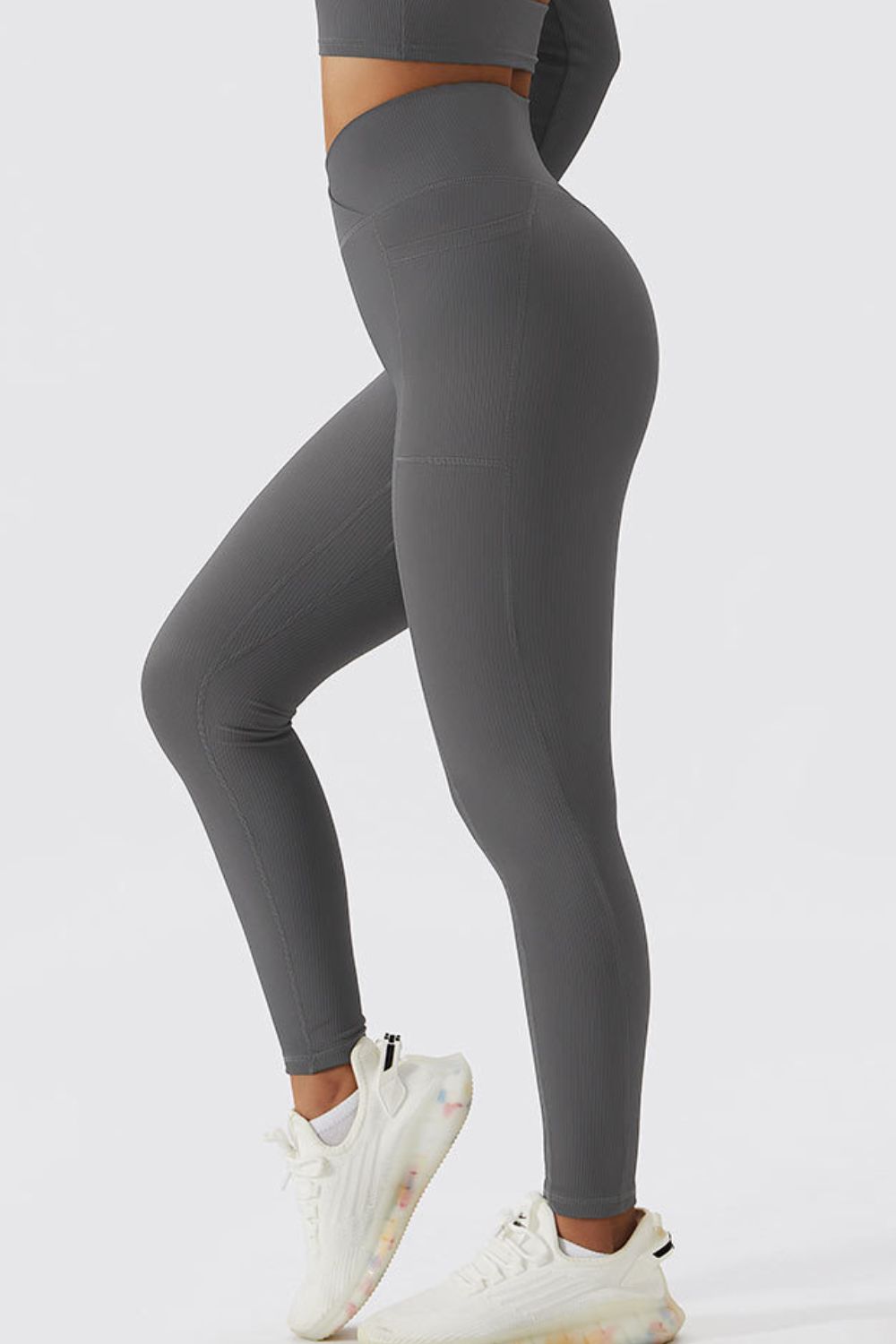Bae Crossover Waist Leggings - SKIP - She Keeps It Peachy