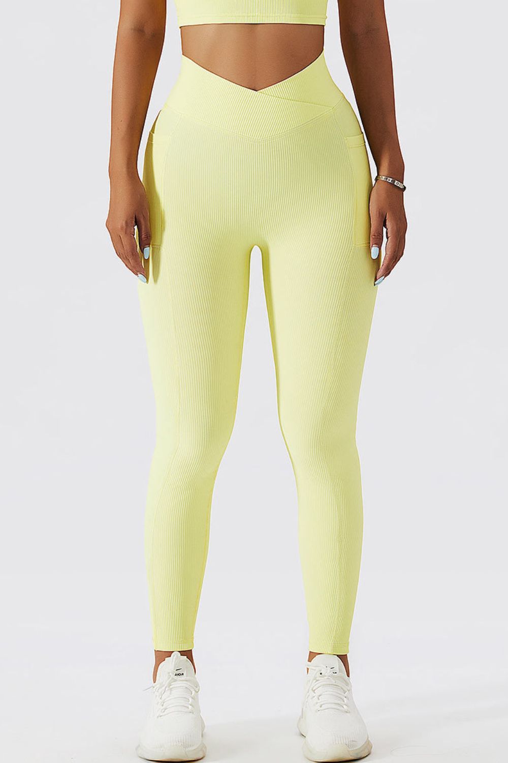 Bae Crossover Waist Leggings - SKIP - She Keeps It Peachy
