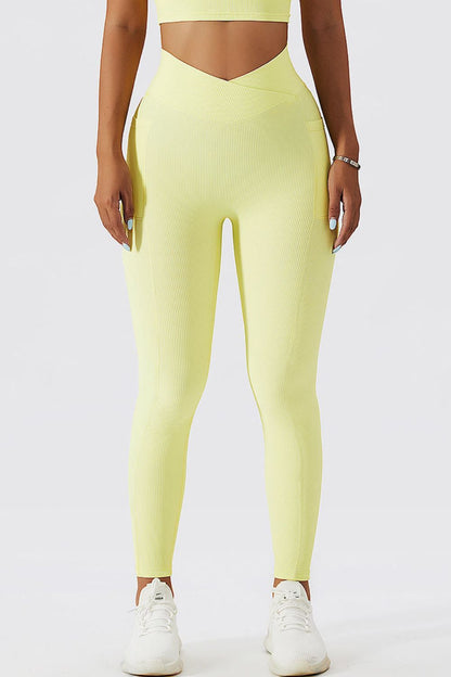 Bae Crossover Waist Leggings - SKIP - She Keeps It Peachy