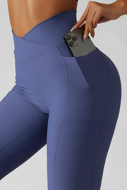 Bae Crossover Waist Leggings - SKIP - She Keeps It Peachy