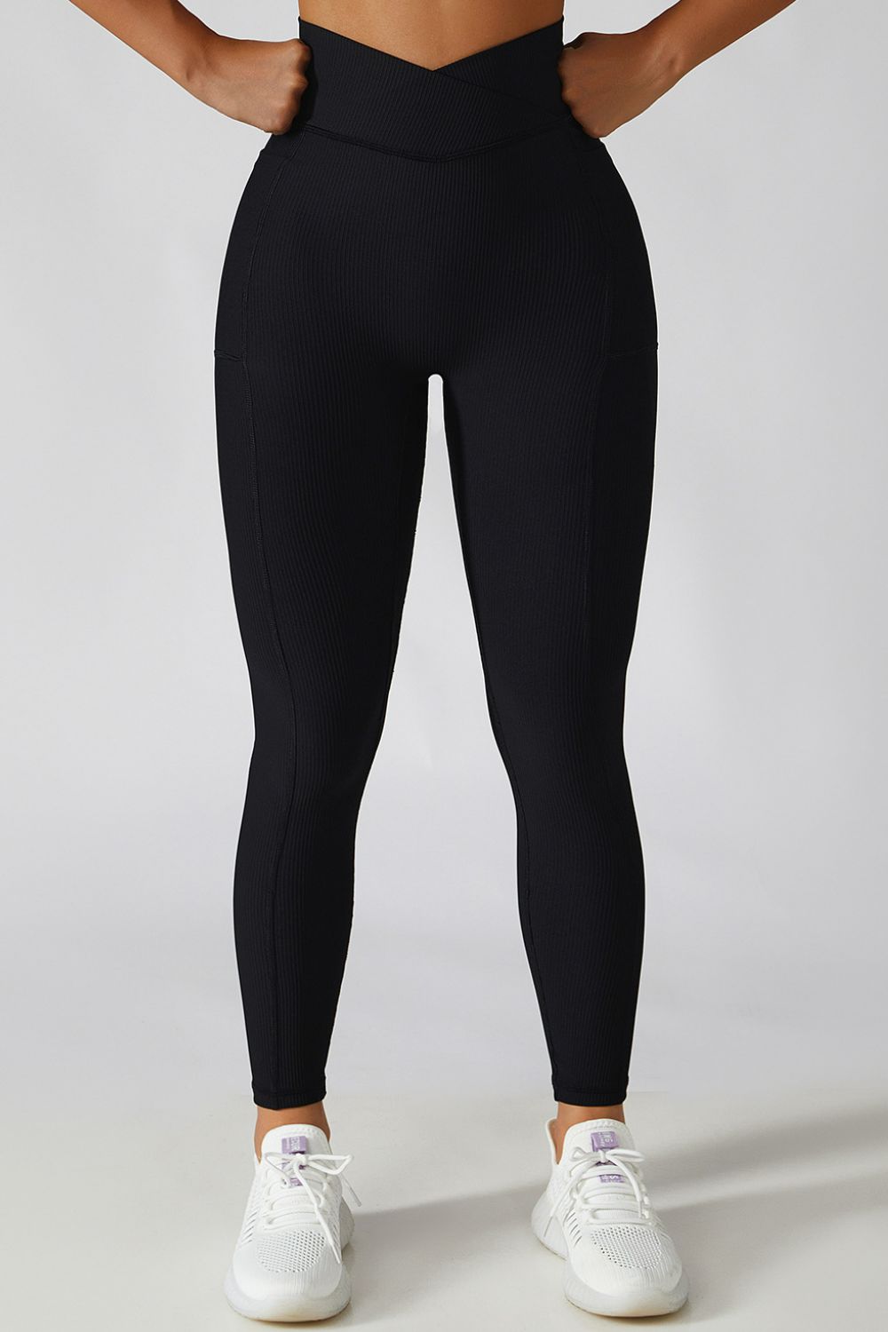 Bae Crossover Waist Leggings - SKIP - She Keeps It Peachy