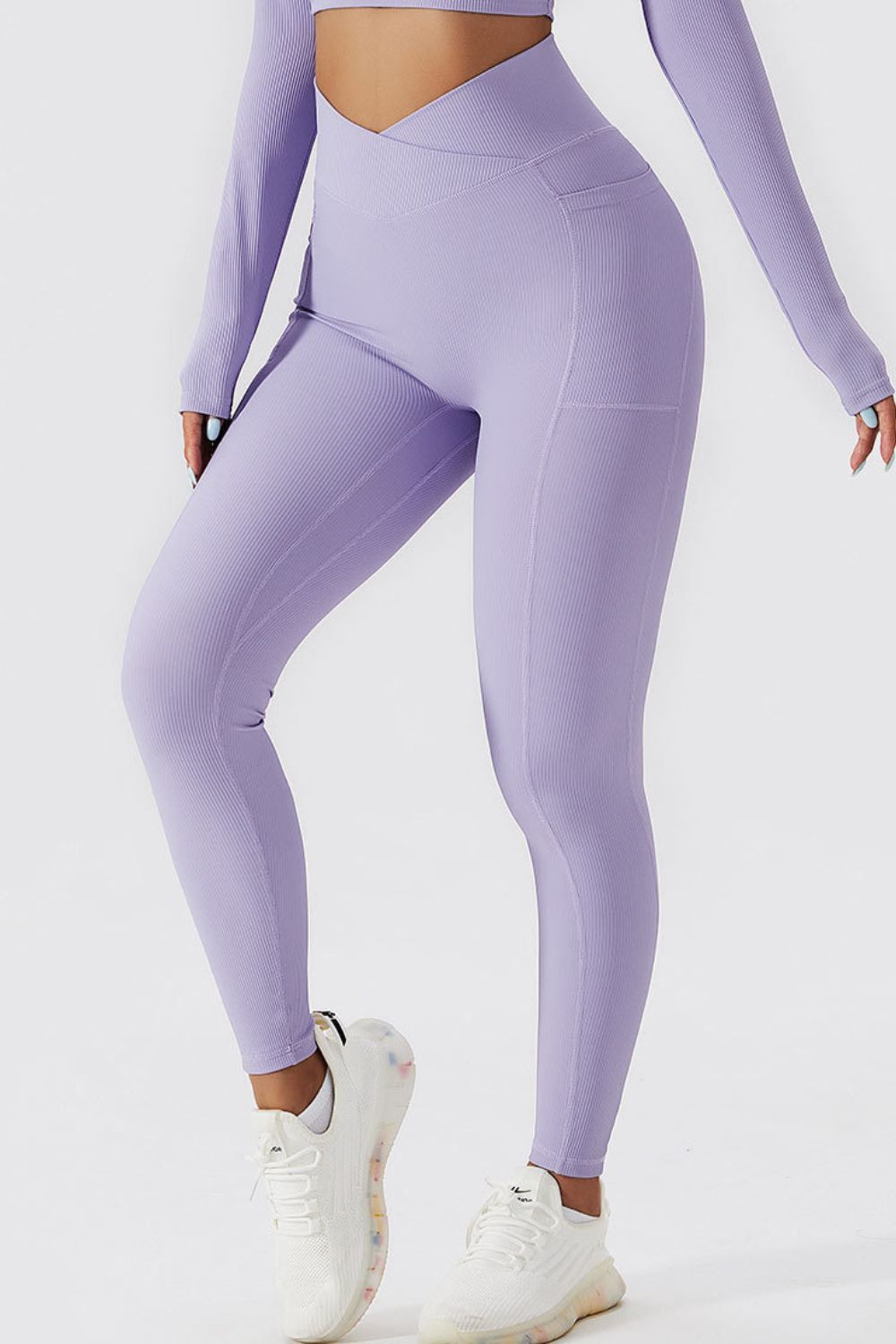 Bae Crossover Waist Leggings - SKIP - She Keeps It Peachy