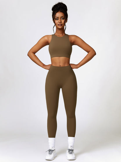 Cropped Tank and Leggings Set - SKIP - She Keeps It Peachy