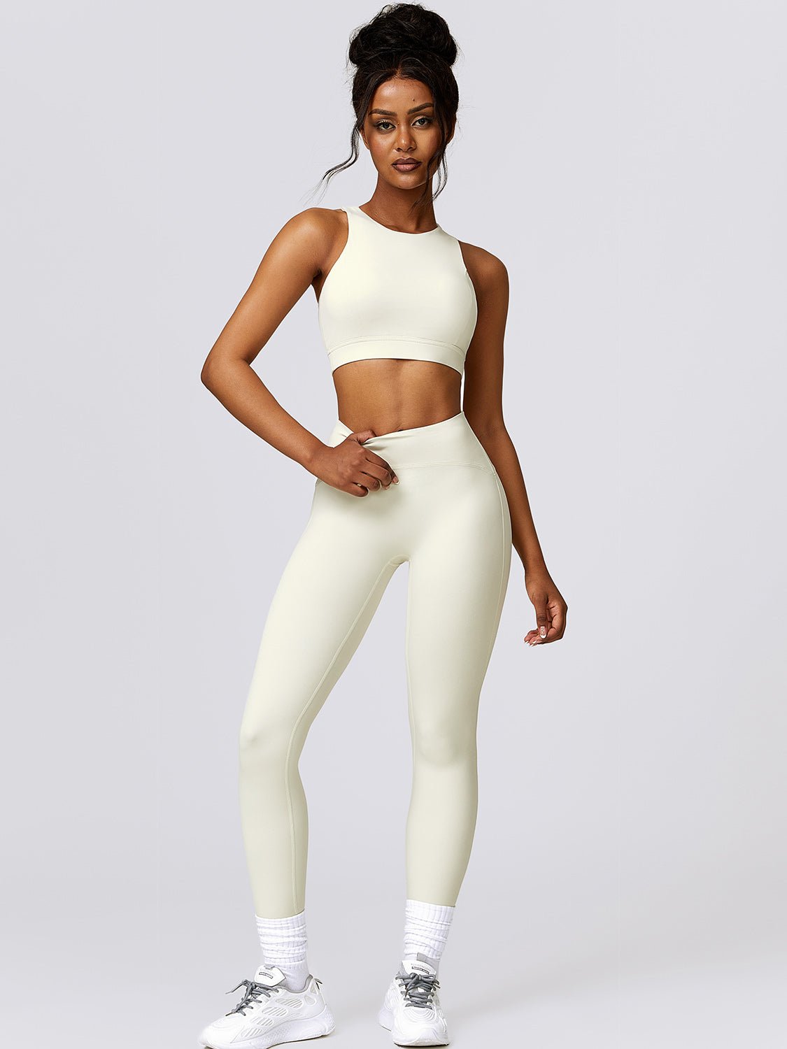 Cropped Tank and Leggings Set - SKIP - She Keeps It Peachy
