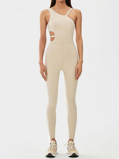 Cutout Asymmetrical Neck Bodysuit - SKIP - She Keeps It Peachy