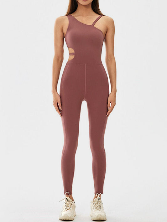Cutout Asymmetrical Neck Bodysuit - SKIP - She Keeps It Peachy