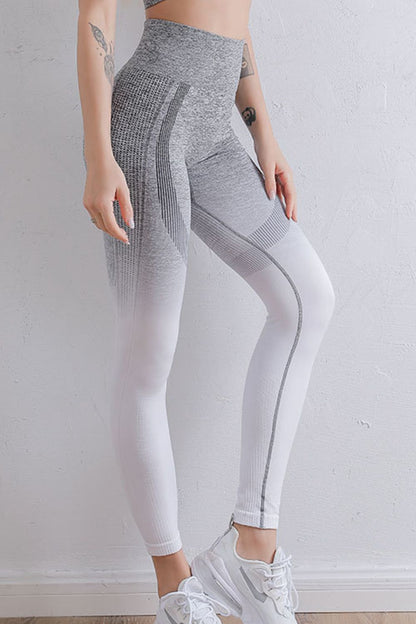 Gradient High Waist Sports Leggings - SKIP - She Keeps It Peachy