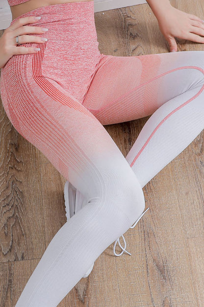 Gradient High Waist Sports Leggings - SKIP - She Keeps It Peachy