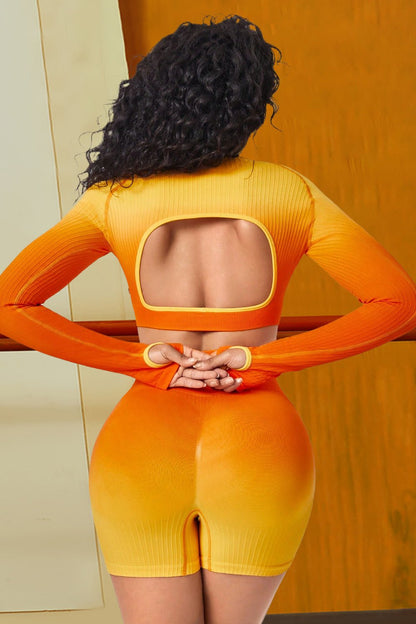 Gradient Sports Top and Shorts Set - SKIP - She Keeps It Peachy