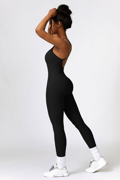 Open Back Spaghetti Strap Bodysuit - SKIP - She Keeps It Peachy