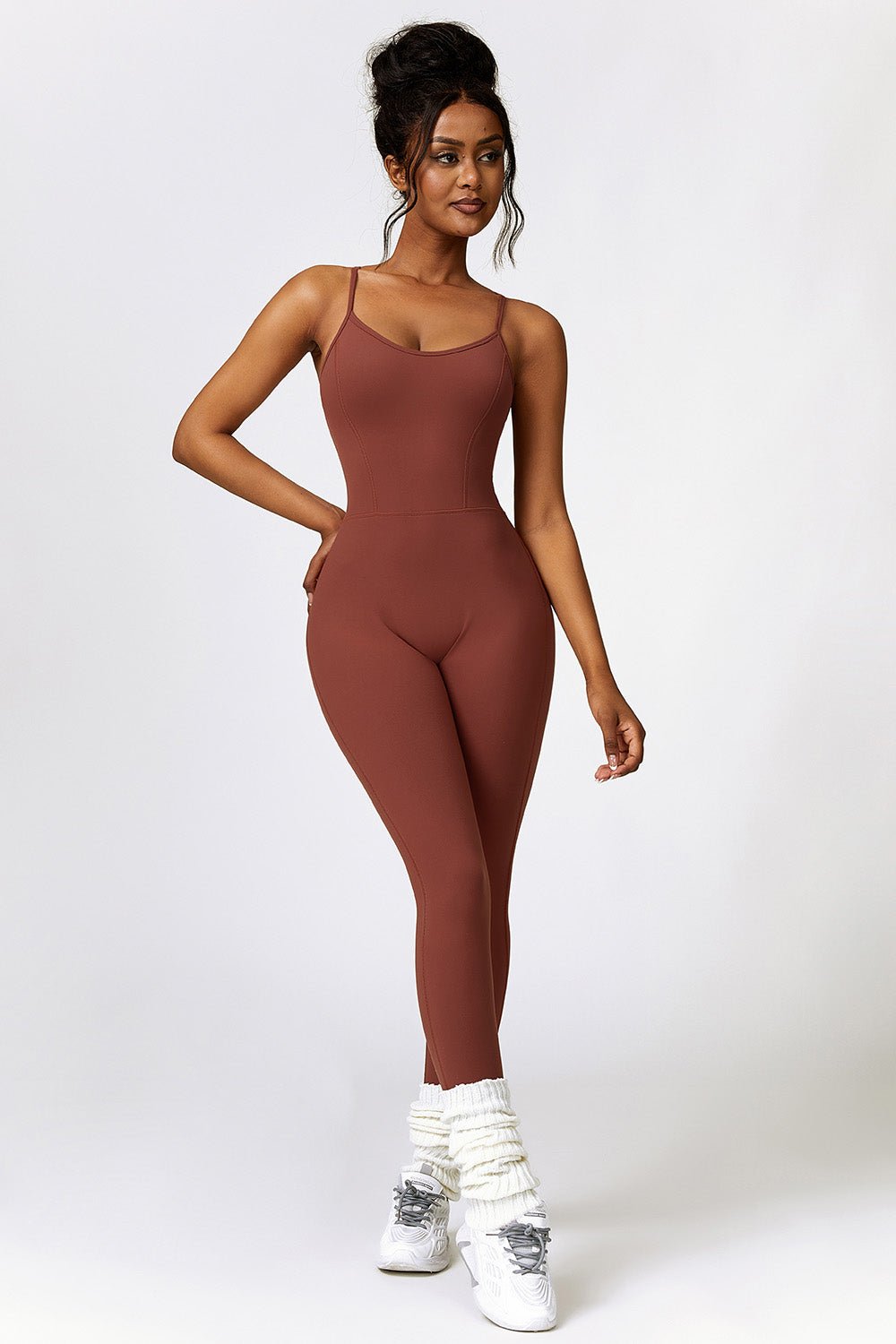 Open Back Spaghetti Strap Bodysuit - SKIP - She Keeps It Peachy