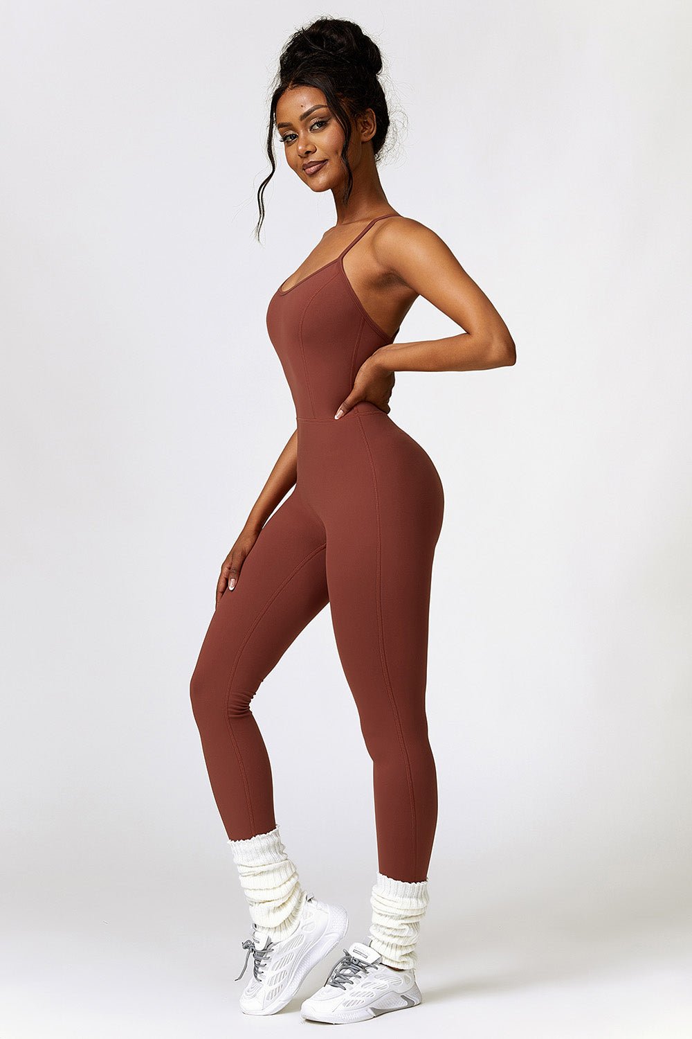 Open Back Spaghetti Strap Bodysuit - SKIP - She Keeps It Peachy
