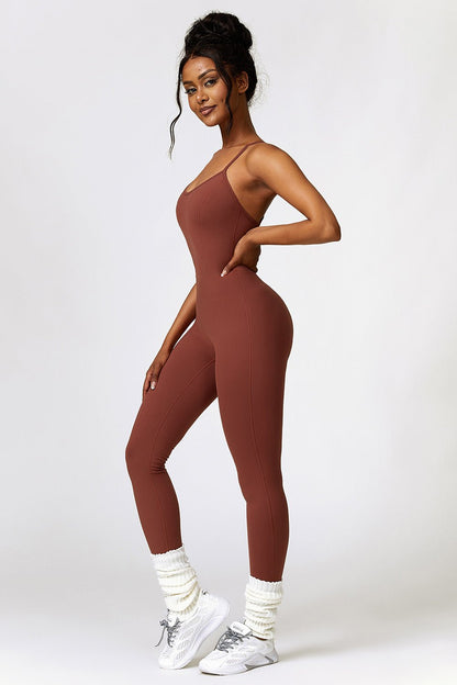 Open Back Spaghetti Strap Bodysuit - SKIP - She Keeps It Peachy