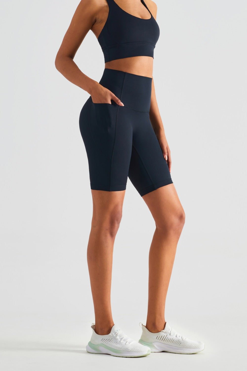 Pocketed High Waist Shorts - SKIP - She Keeps It Peachy