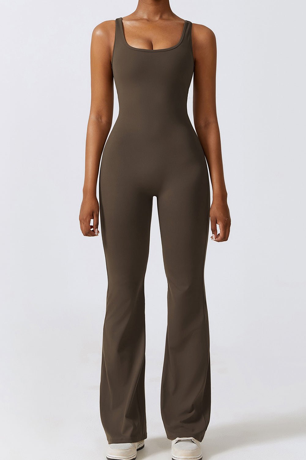 Ruched Bootcut Sleeveless Bodysuit - SKIP - She Keeps It Peachy