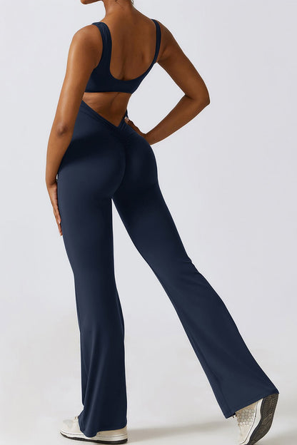 Ruched Bootcut Sleeveless Bodysuit - SKIP - She Keeps It Peachy