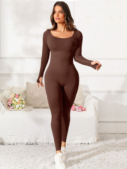 Scoop Neck Long Sleeve Bodysuit - SKIP - She Keeps It Peachy