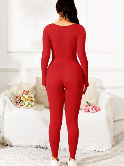 Scoop Neck Long Sleeve Bodysuit - SKIP - She Keeps It Peachy