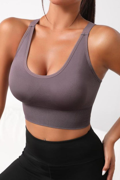 Scoop Neck Long Sports Bra - SKIP - She Keeps It Peachy