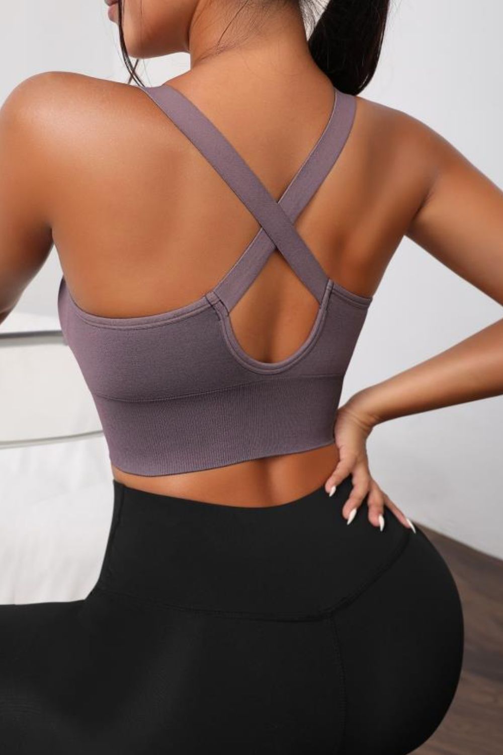Scoop Neck Long Sports Bra - SKIP - She Keeps It Peachy