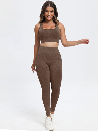 Scoop Neck Wide Strap Top and Pants Set - SKIP - She Keeps It Peachy