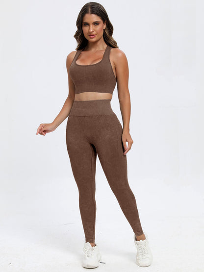 Scoop Neck Wide Strap Top and Pants Set - SKIP - She Keeps It Peachy