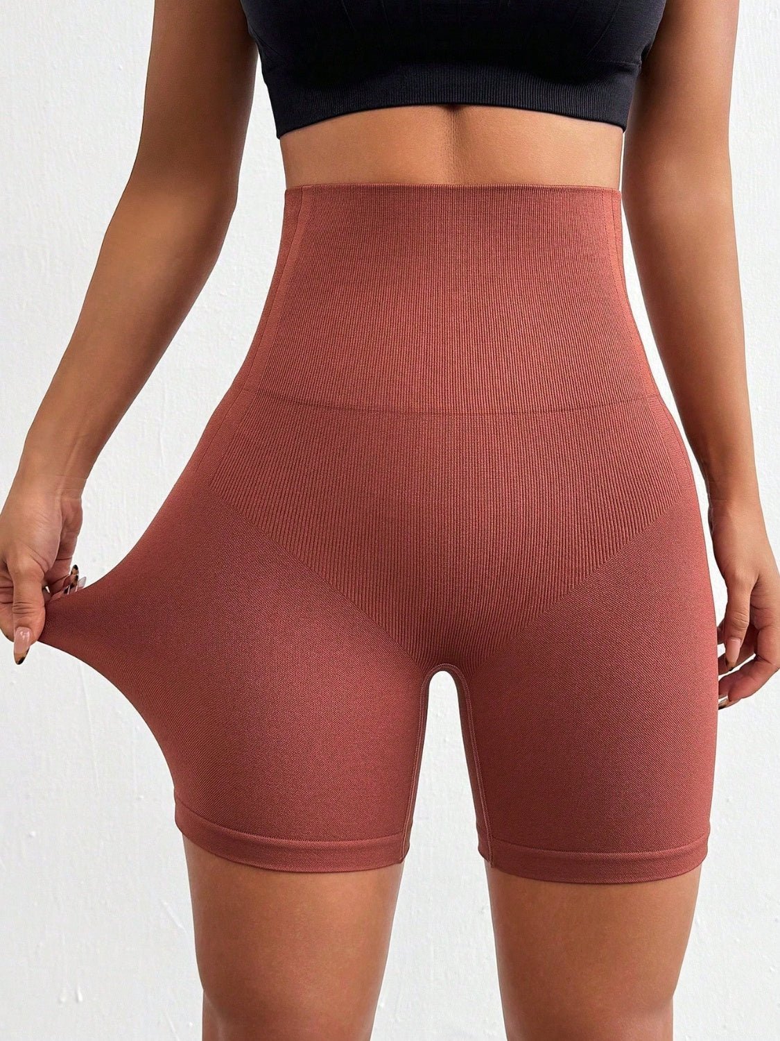 Seamless High Waist Active Shorts - SKIP - She Keeps It Peachy