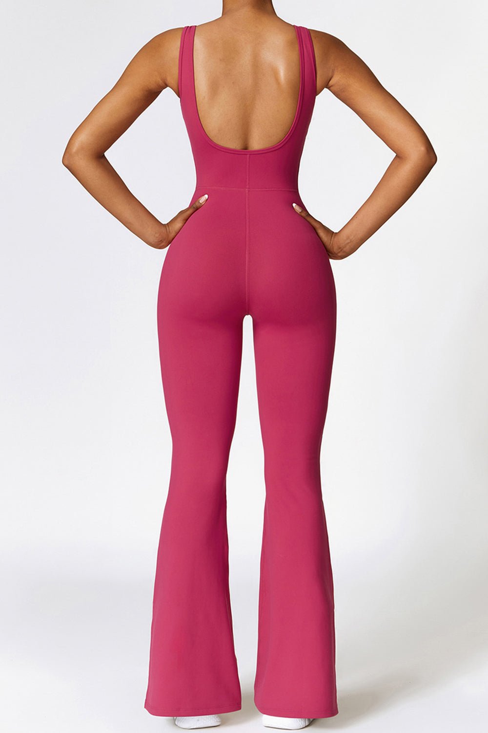 Sleeveless Bootcut Slit Bodysuit - SKIP - She Keeps It Peachy