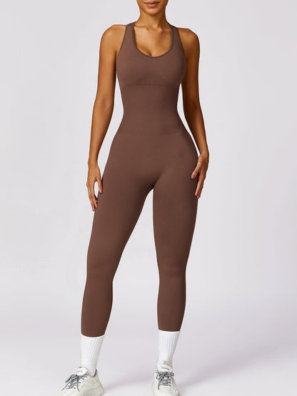 Sleeveless Cutout Racerback Bodysuit - SKIP - She Keeps It Peachy