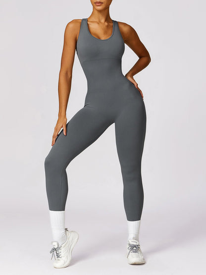 Sleeveless Cutout Racerback Bodysuit - SKIP - She Keeps It Peachy