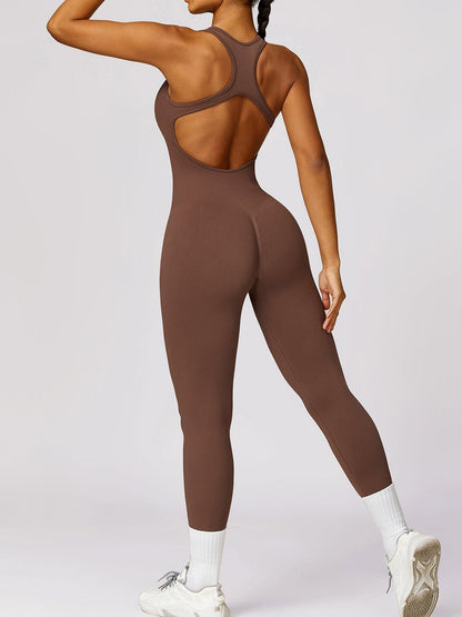 Sleeveless Cutout Racerback Bodysuit - SKIP - She Keeps It Peachy