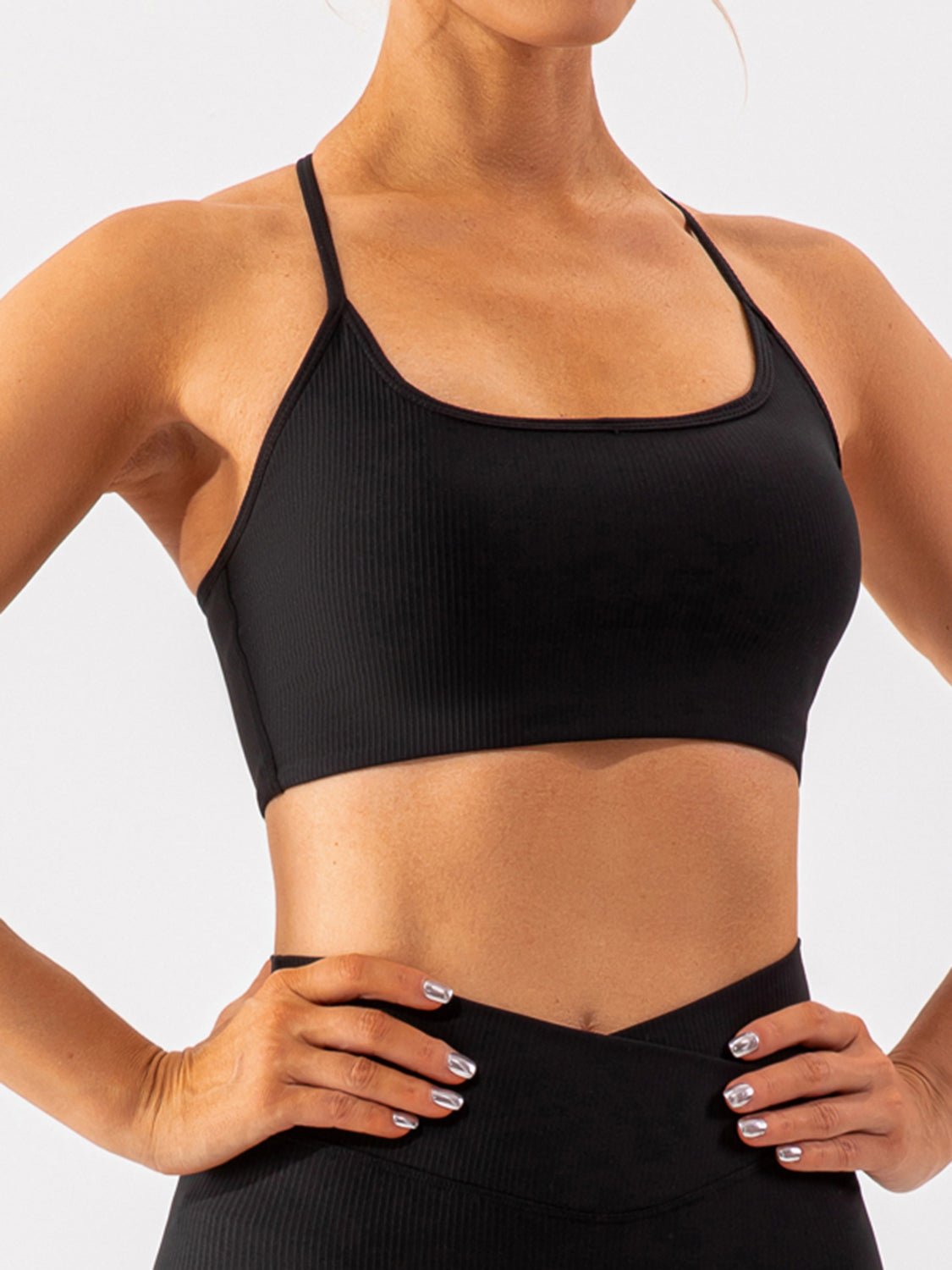 Spaghetti Strap Sports Bra - SKIP - She Keeps It Peachy