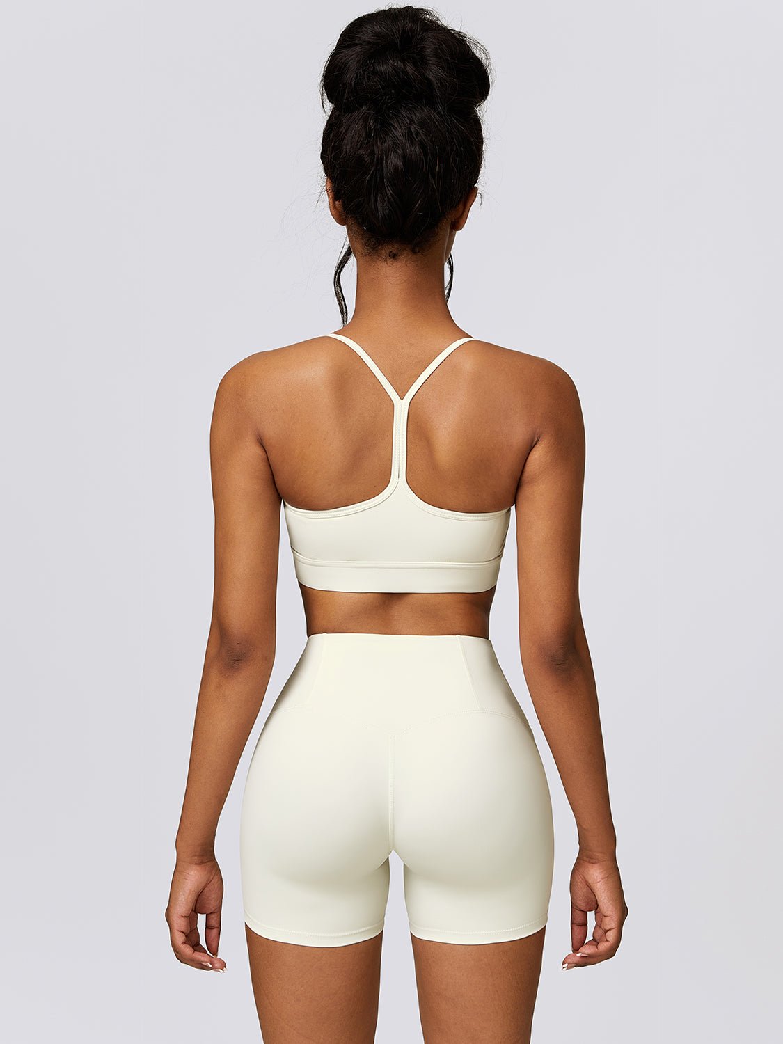 Sports Bra and Wide Waistband Shorts Set - SKIP - She Keeps It Peachy