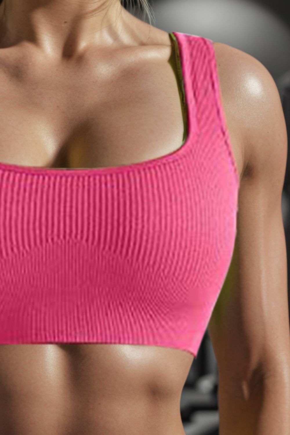Square Neck Wide Strap Sports Bra - SKIP - She Keeps It Peachy