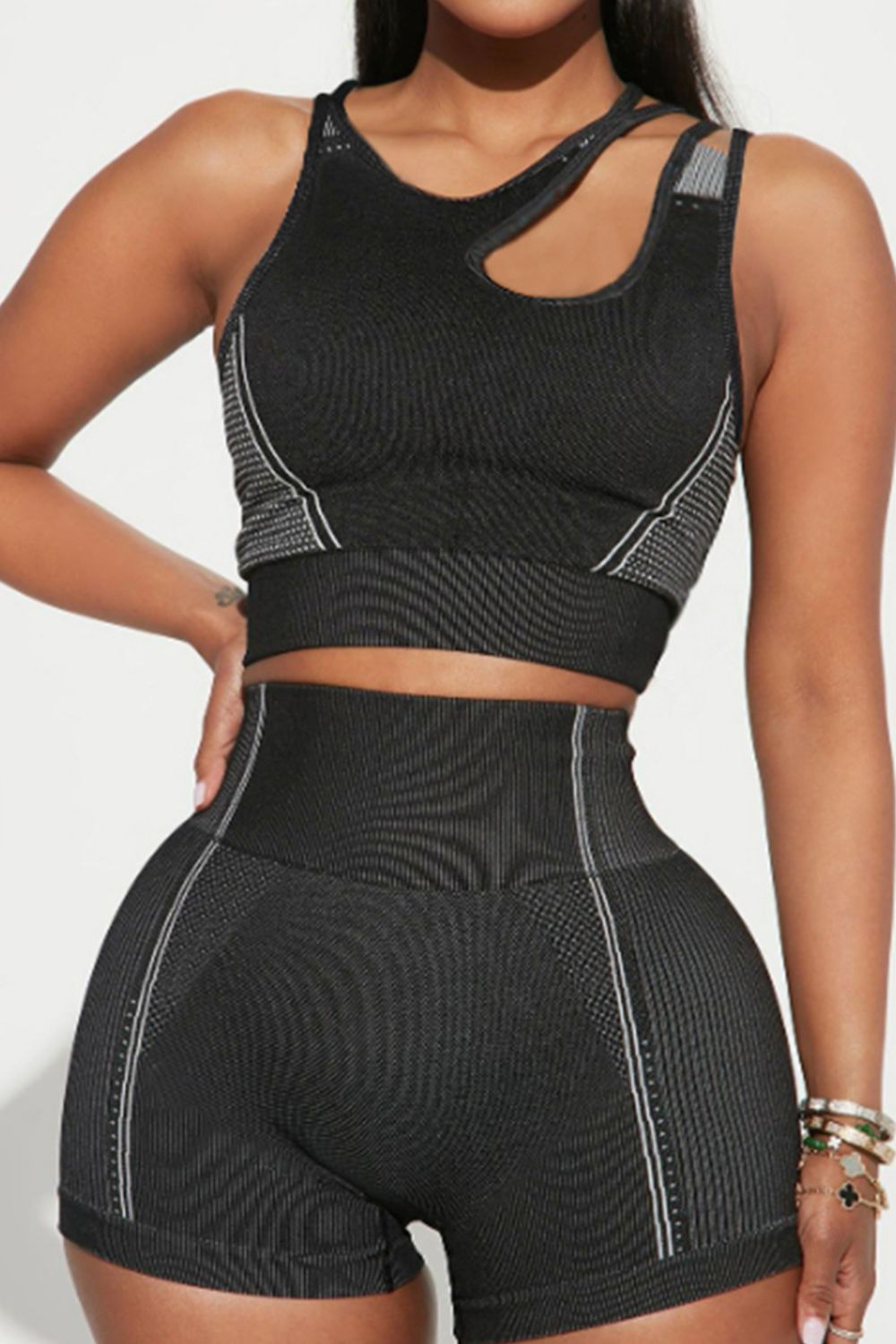 Striped Tank and Shorts Set - SKIP - She Keeps It Peachy