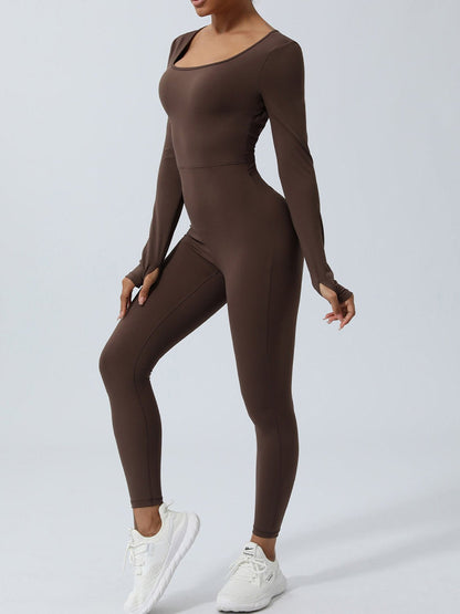 Twisted Backless Long Sleeve Bodysuit - SKIP - She Keeps It Peachy