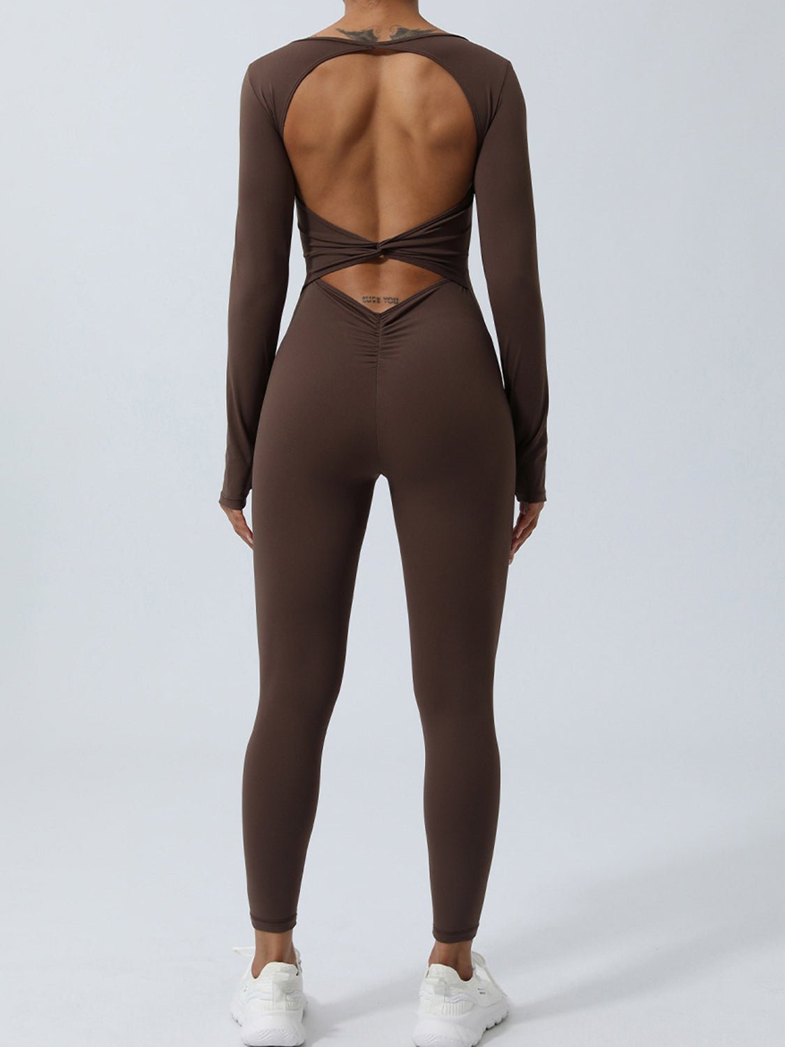 Twisted Backless Long Sleeve Bodysuit - SKIP - She Keeps It Peachy