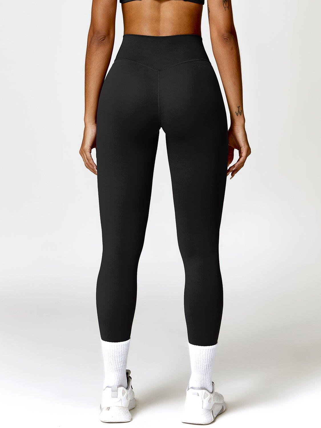 Twisted Halter Sports Bra and High Waist Leggings Set - SKIP - She Keeps It Peachy