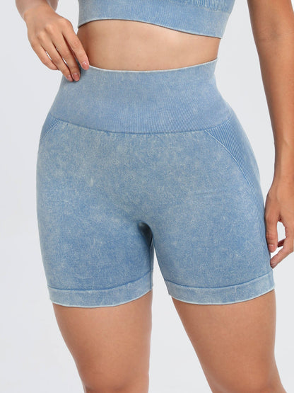Washed High Waist Shorts - SKIP - She Keeps It Peachy