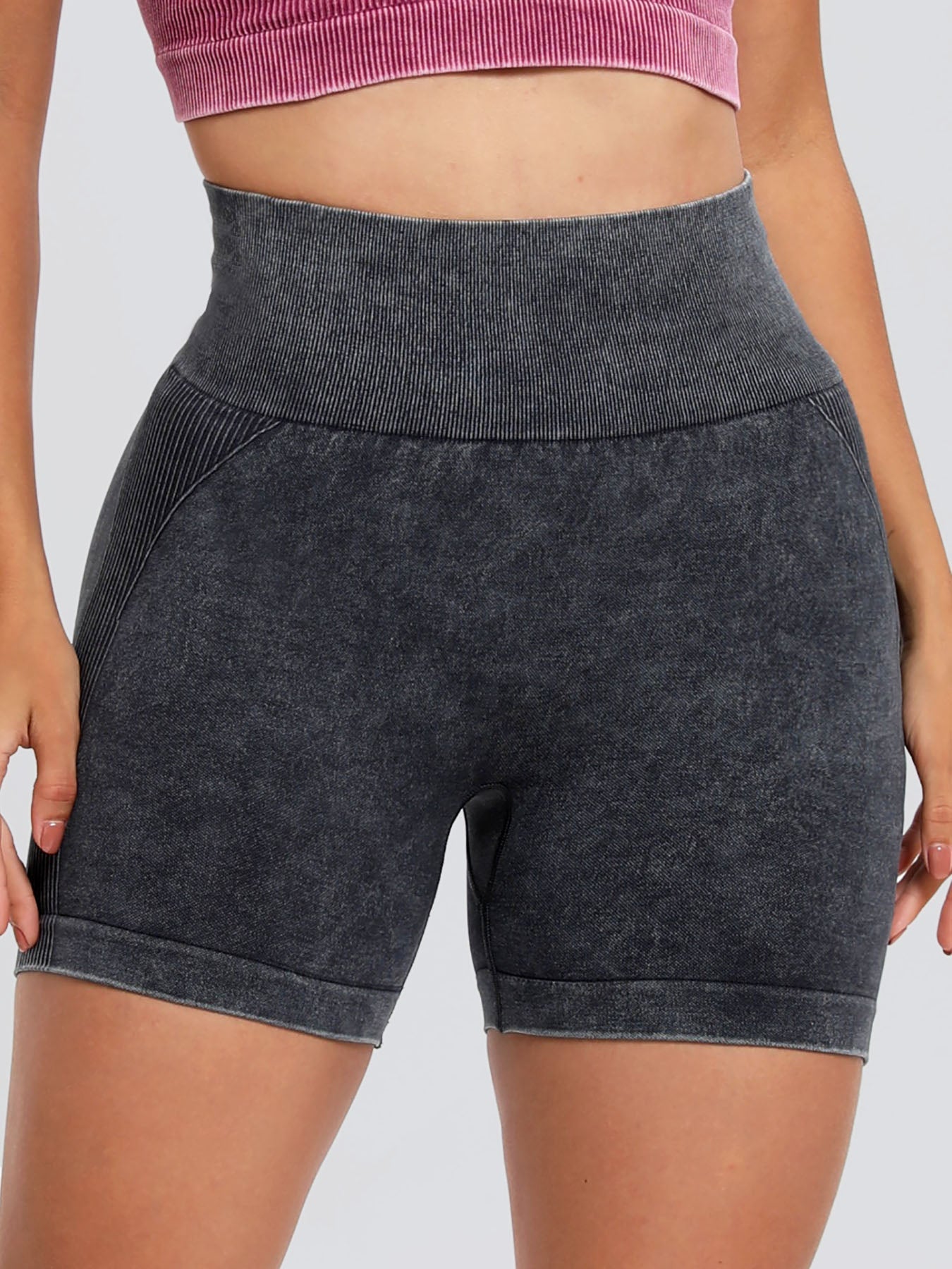 Washed High Waist Shorts - SKIP - She Keeps It Peachy