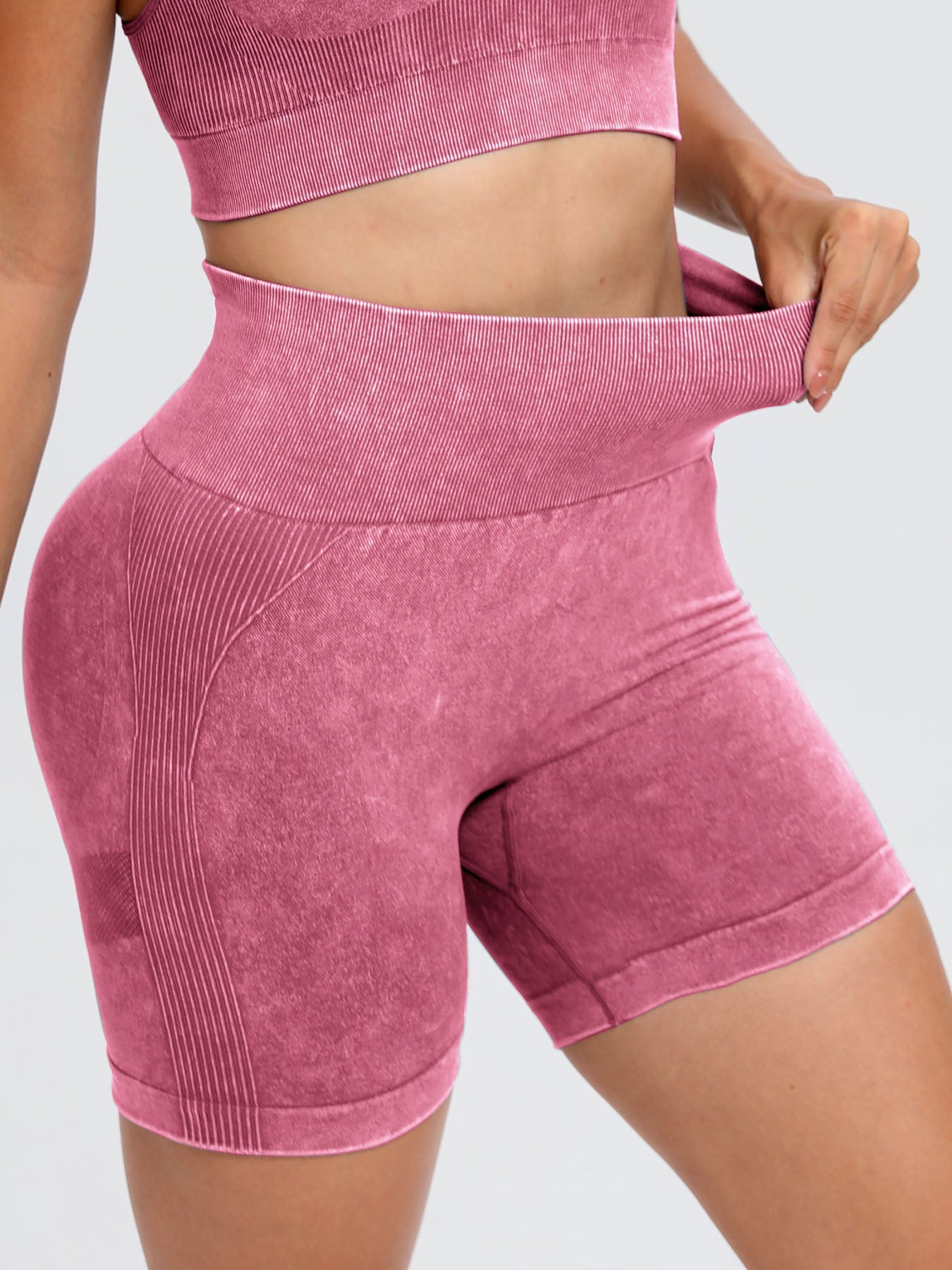 Washed High Waist Shorts - SKIP - She Keeps It Peachy